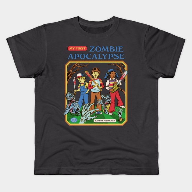 My First Zombie Apocalypse Kids T-Shirt by Steven Rhodes